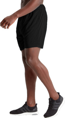 Reoutlook Solid Men Black Regular Shorts