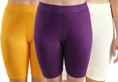 Florafit Solid Women Multicolor Cycling Shorts