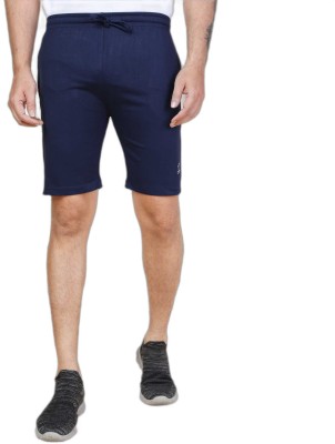 Palm Island Solid Men Dark Blue Regular Shorts