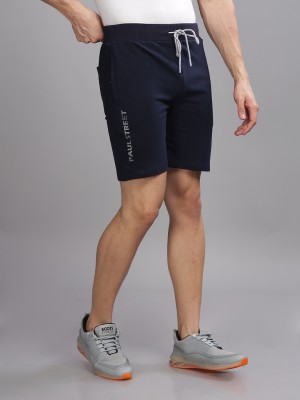 Paul Street Solid Men Dark Blue Sports Shorts