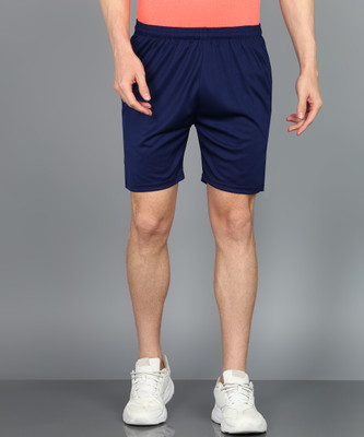 Adrenex Solid Men Dark Blue Basic Shorts