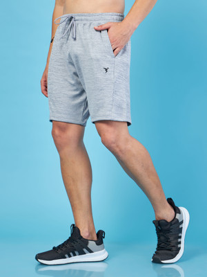 TECHNOSPORT Self Design Men Grey Sports Shorts