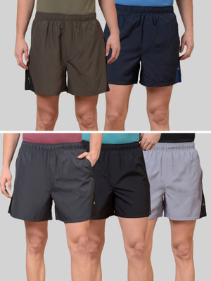 Force NXT Solid Men Multicolor Sports Shorts