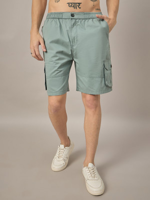 STUDIO NEXX Solid Men Light Green Cargo Shorts