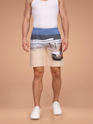 BULLMER Printed Men Multicolor Basic Shorts