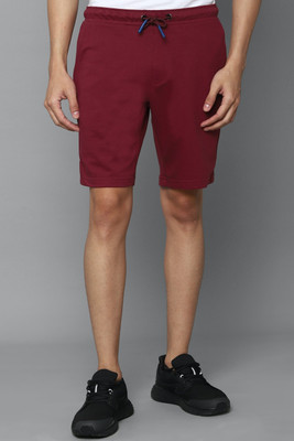 Allen Solly Solid Men Maroon Regular Shorts