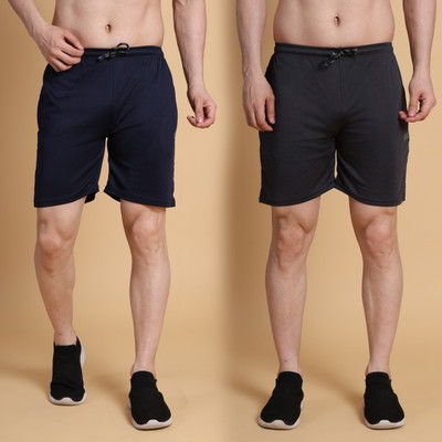 Qora Solid Men Multicolor Regular Shorts