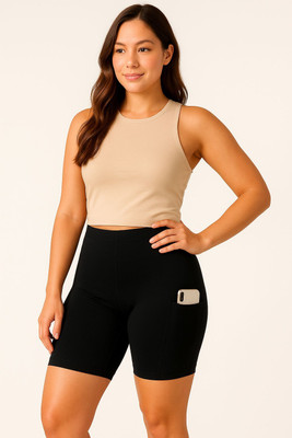 nitya fashion Solid Women Black Cycling Shorts