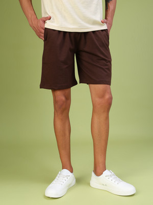 LIMEROAD Solid Men Brown Cargo Shorts