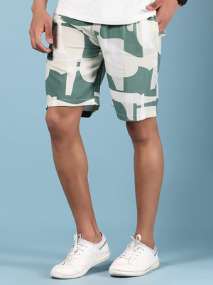 V-MART Printed Men Green Regular Shorts