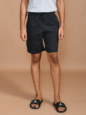 SKYKNIT Solid Men Black Bermuda Shorts