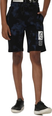 MUFTI Solid Men Black Casual Shorts