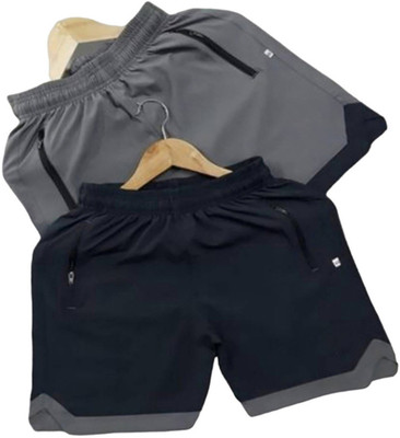 jocker Solid Men Dark Green Regular Shorts