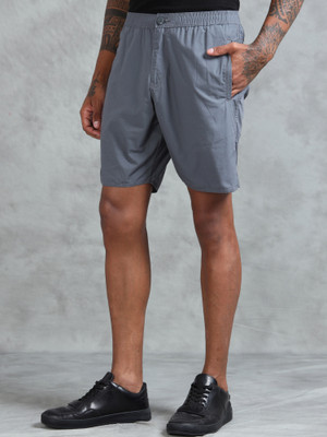 bEEVEE Solid Men Grey Regular Shorts