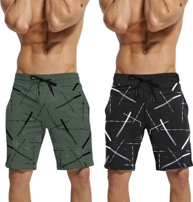 TRIPR Printed Men Multicolor Regular Shorts