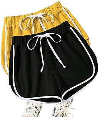 TUSI Solid Women Multicolor Basic Shorts