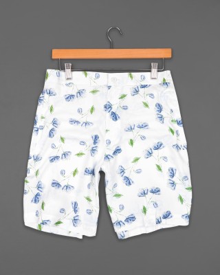 french crown Printed Men White Regular Shorts