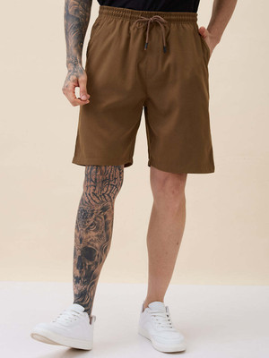 Status Quo Solid Men Brown Regular Shorts
