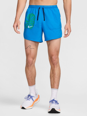NIKE Solid, Printed Men Blue Sports Shorts