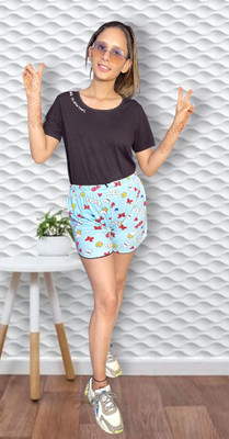Smile IN LIFE Printed Women Multicolor Basic Shorts