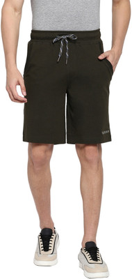 VAN HEUSEN Solid Men Green Regular Shorts