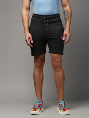 ONN Printed Men Dark Grey Basic Shorts