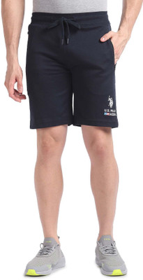 U.S. POLO ASSN. Solid Men Dark Blue Regular Shorts