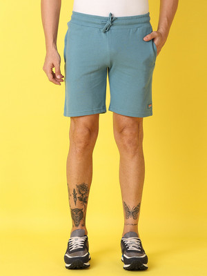 V-MART Solid Men Blue Casual Shorts