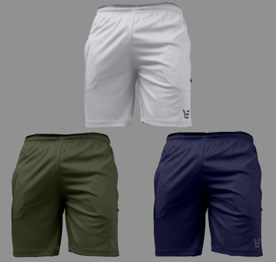 DARSHAN CREATION Solid Men Silver, Dark Blue, Green Sports Shorts