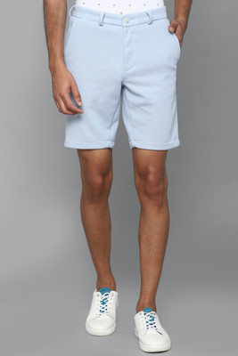 Allen Solly Self Design Men Blue Regular Shorts