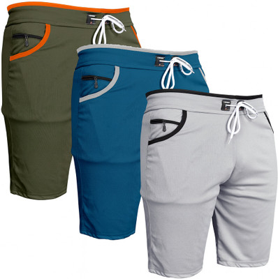 VIRADIYAENTERPRISE Solid Men Multicolor Regular Shorts
