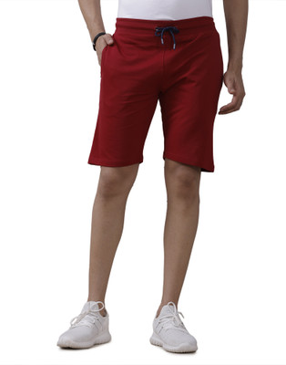 Haya Solid Men Maroon Regular Shorts