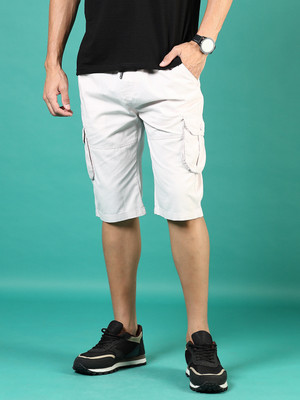 V-MART Solid Men White Regular Shorts