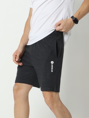 ARDEUR Self Design Men Grey Basic Shorts