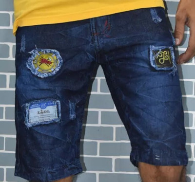 Joshua jenny Solid Men Denim Blue Denim Shorts