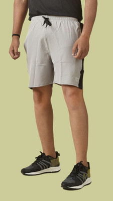 Manak Self Design Men Grey Casual Shorts