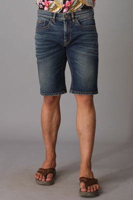 ROOKIES Solid Men Reversible Dark Blue Denim Shorts