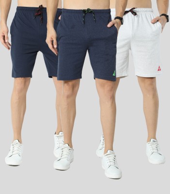 ARDEUR Solid Men Blue, Dark Blue, White Casual Shorts