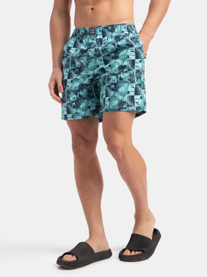 JOCKEY Printed Men Blue Boxer Shorts