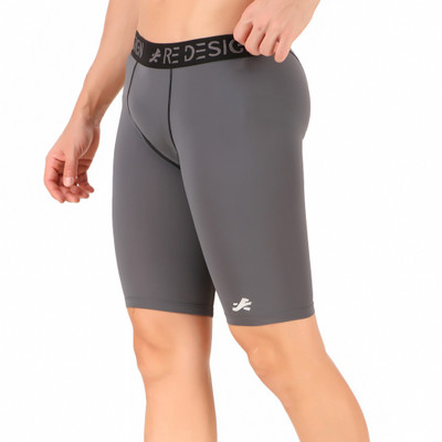 ReDesign Apparels Solid Men Dark Grey Compression Shorts