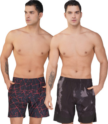 NINQ Printed Men Multicolor Swim Shorts