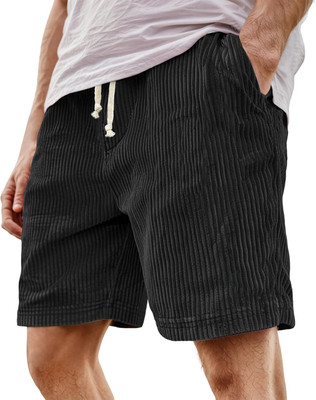 H AND G GARMENTS Solid Men Black Beach Shorts