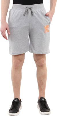 V-MART Solid Men Grey, Grey Bermuda Shorts