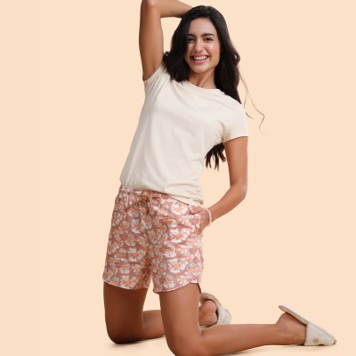 Enamor Checkered Women Pink Basic Shorts