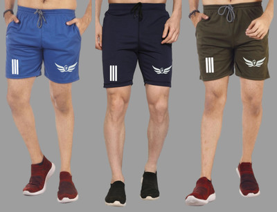 ASR Solid Men Multicolor Regular Shorts