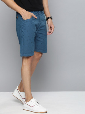 Mast & Harbour Printed Men Red Regular Shorts
