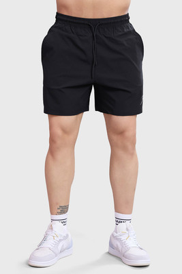 FuaarK Solid Men Black Gym Shorts