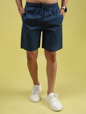 V-MART Solid Men Blue Regular Shorts