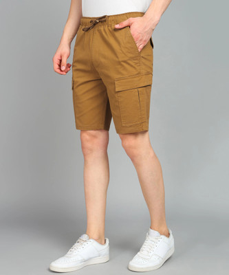 Gaucha Solid Men Beige Cargo Shorts