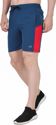 VECTOR X Solid Men Blue Sports Shorts